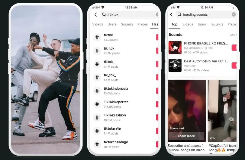 Use Latest trends hashtags and sound